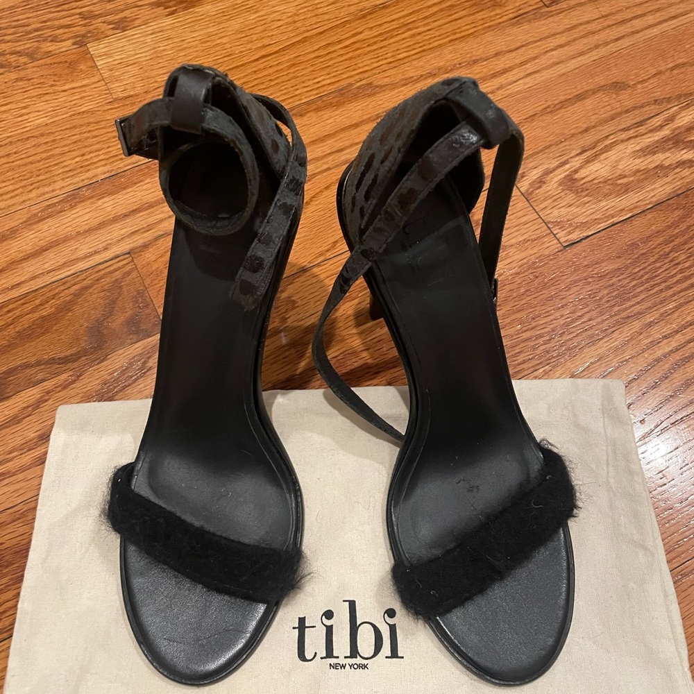 Tibi ankle wrap heels with dustbag